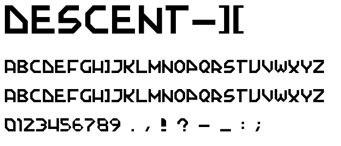 Descent ][ font